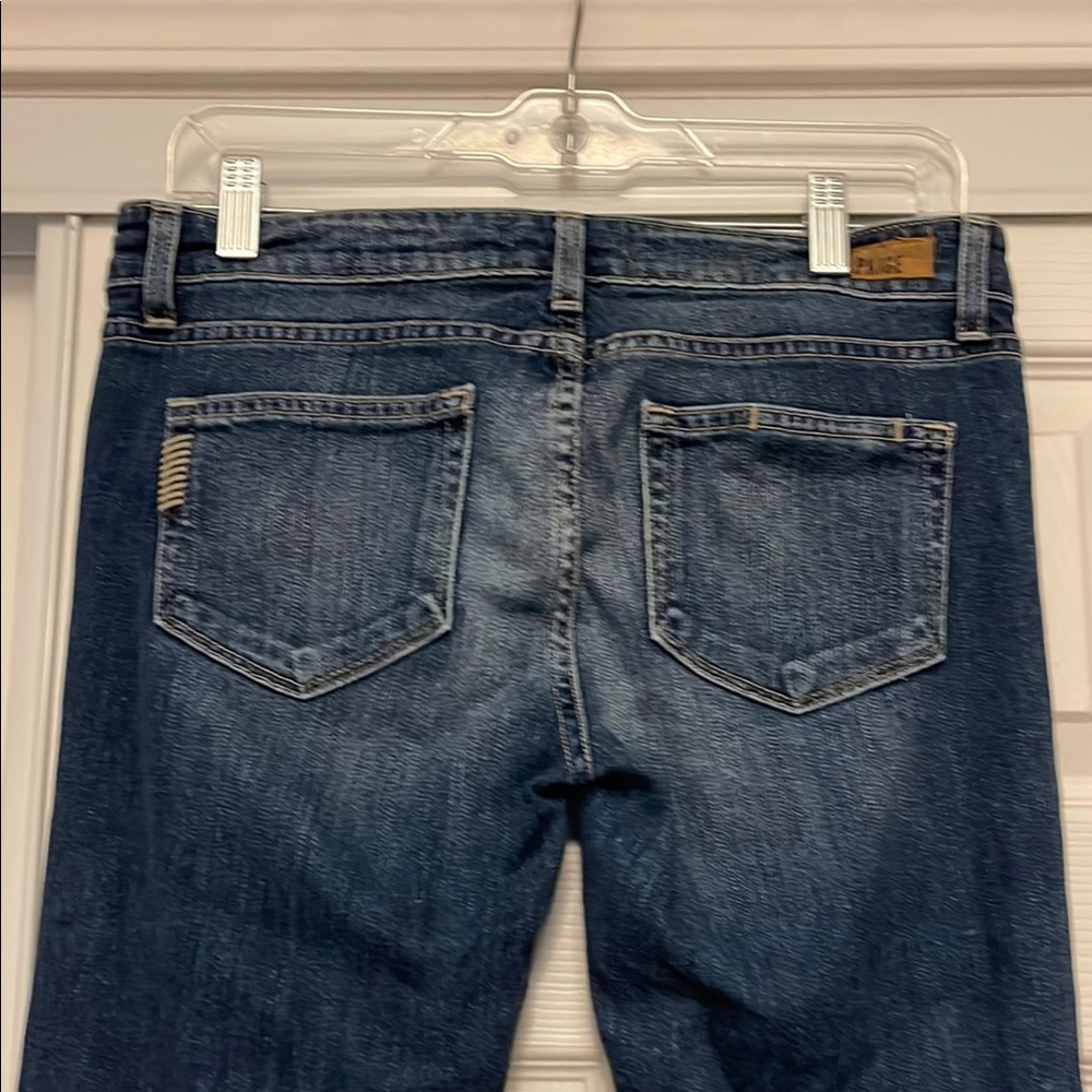 PAIGE Blue Straight Leg Jeans Classic Denim Style